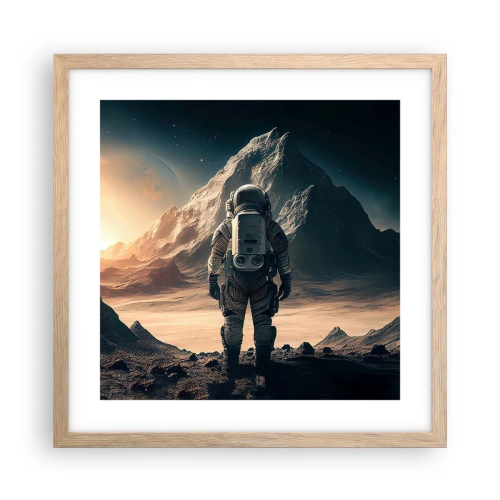 Affisch i ram av ljusek - En ny utmaning - 40x40 cm