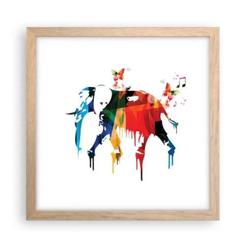 Affisch i ram av ljusek - Var och en kan dansa - 30x30 cm