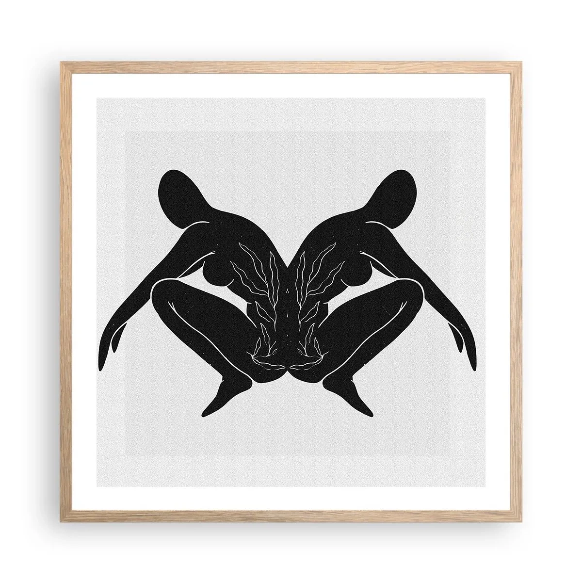 Affisch i ram av ljusek - En delad själ - 60x60 cm