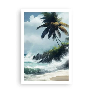 Affisch - På en tropisk strand - 61x91 cm