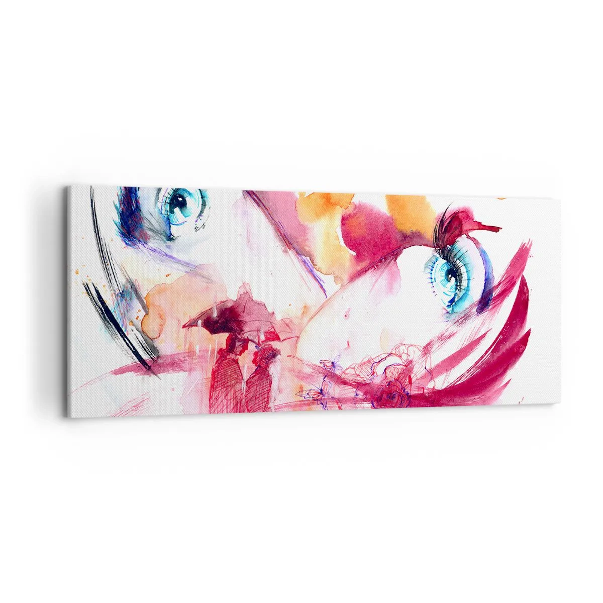 Canvastavla - Bild på duk - Världen blommar i närheten - 120x50 cm