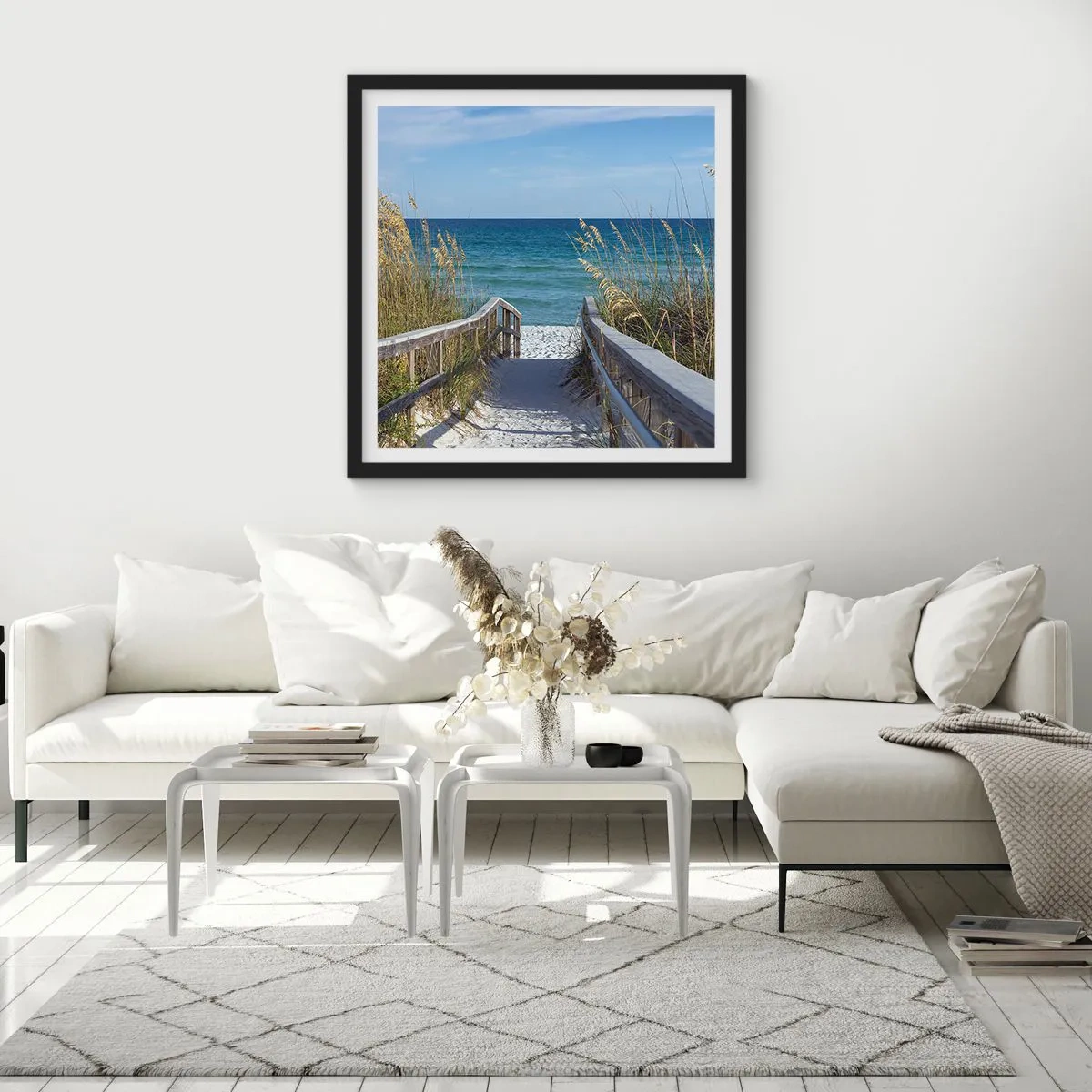 Affisch i svart ram - I solen, i vinden - 60x60 cm