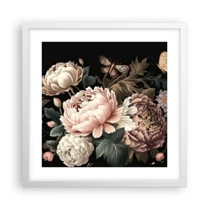 Affisch i vit ram - I barockstil - 40x40 cm