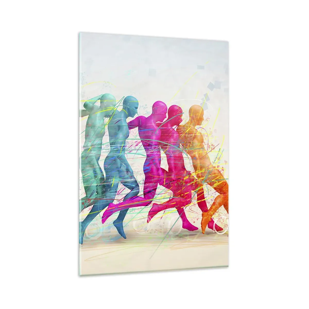 Glastavla - Bild på glas - Rörelsens harmoni - 80x120 cm