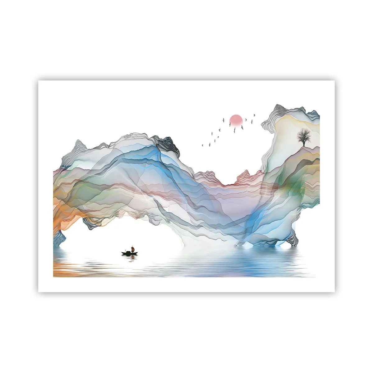 Affisch - Mot kristallfjäll - 70x50 cm