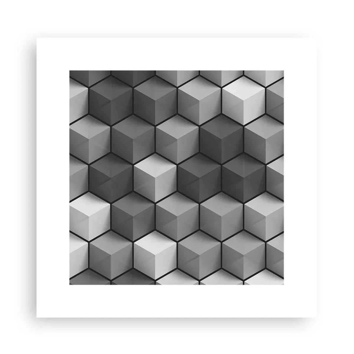 Affisch - Kubistiskt pussel - 30x30 cm
