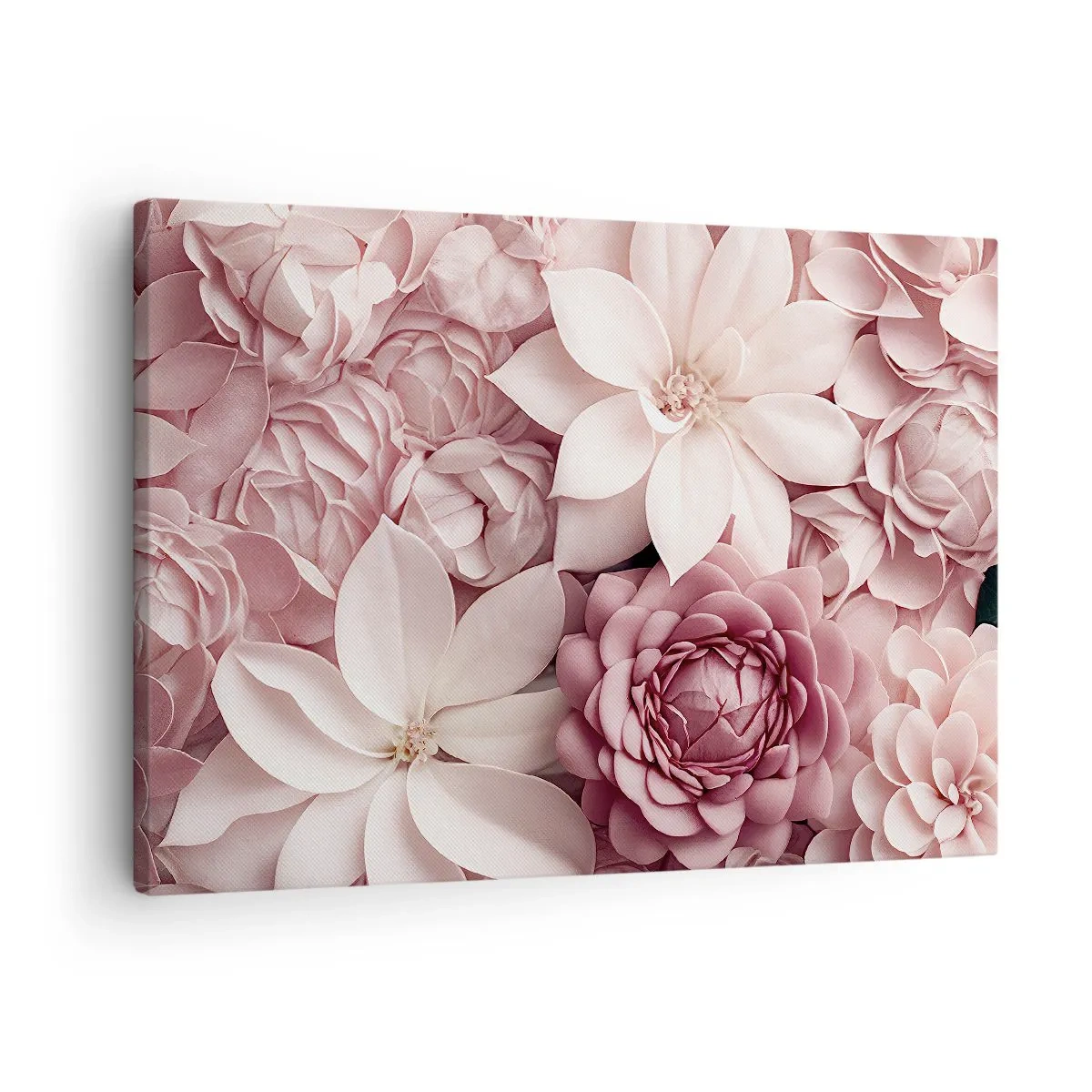 Canvastavla - Bild på duk - I rosa kronblad - 70x50 cm