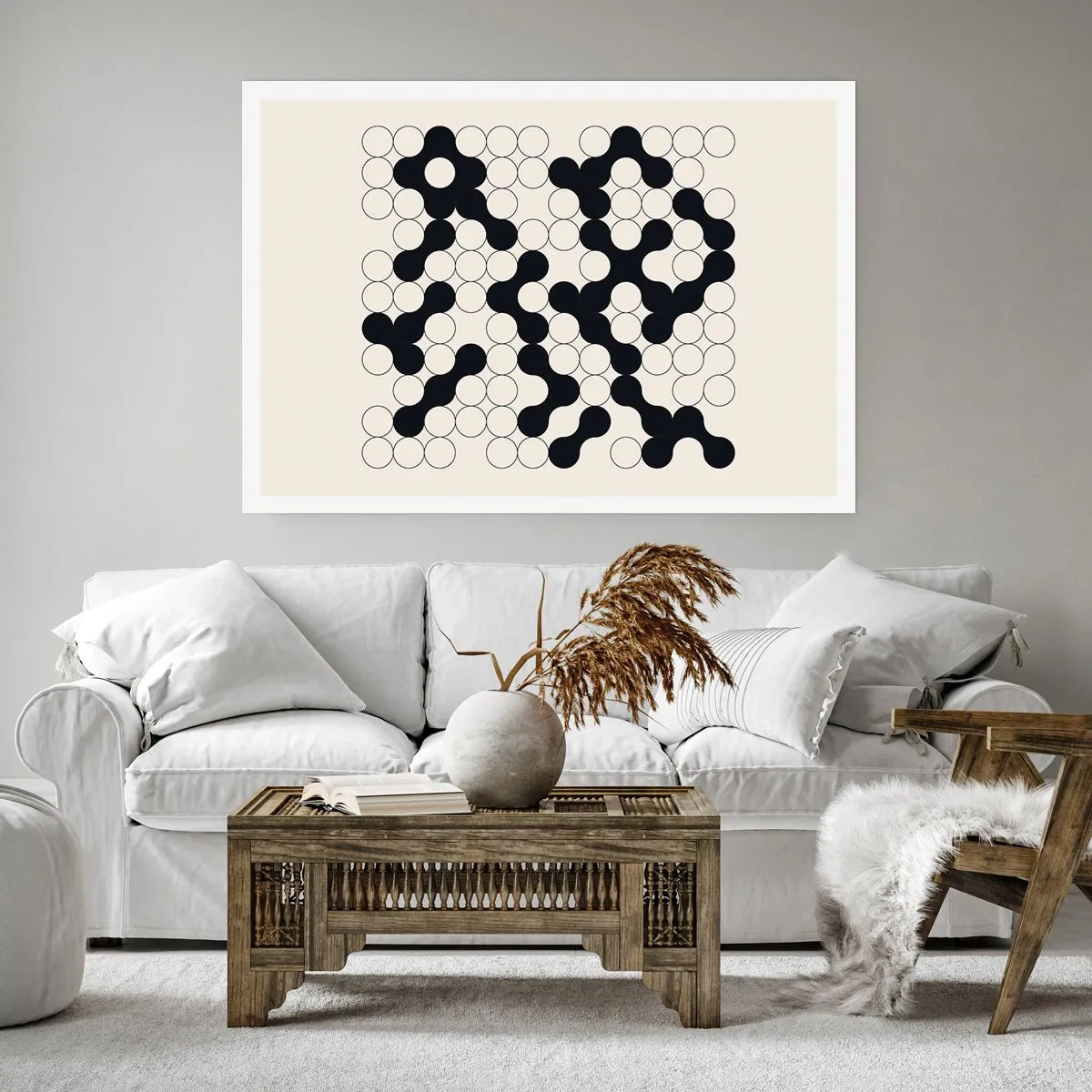 Affisch - Kinesiskt spel - variation - 100x70 cm