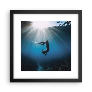 Affisch i svart ram - Undervattendans - 30x30 cm