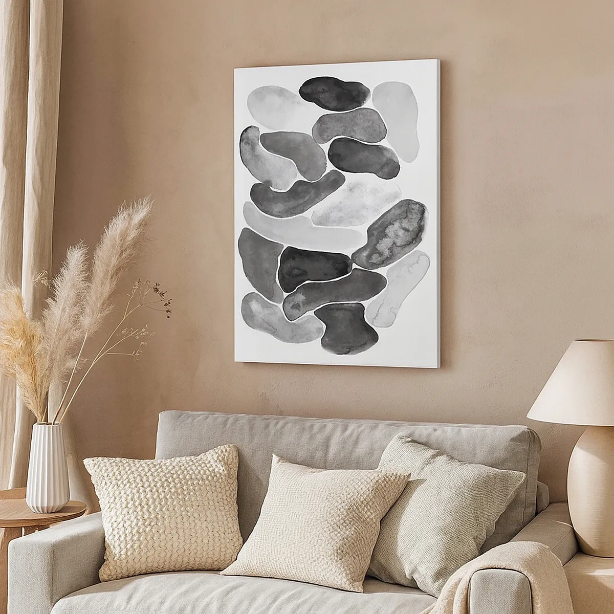 Canvastavla - Bild på duk - Stenig abstraktion - 50x70 cm