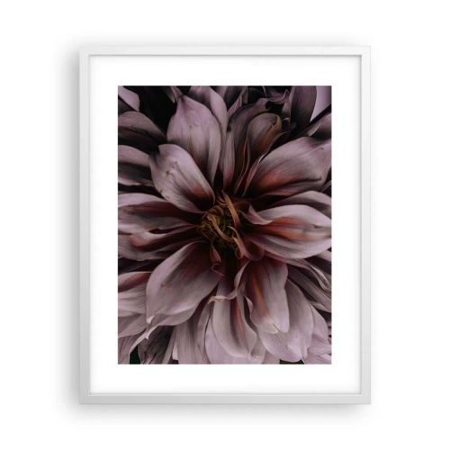 Affisch i vit ram - Blommigt hjärta - 40x50 cm