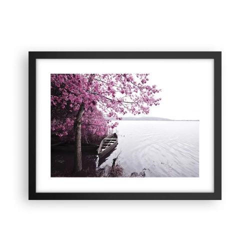 Affisch i svart ram - I rosa tystnad - 40x30 cm