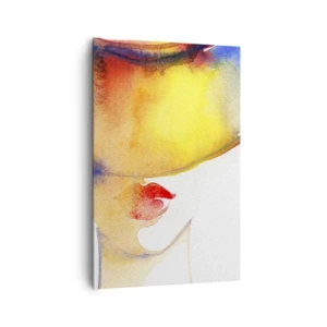 Canvastavla - Bild på duk - Damporträtt    - 80x120 cm