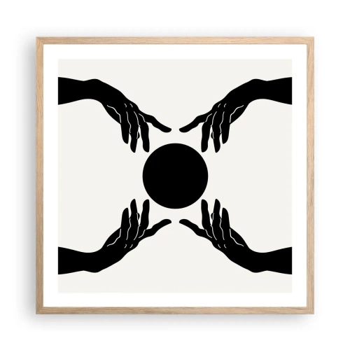 Affisch i ram av ljusek - Ett hemligt tecken - 60x60 cm