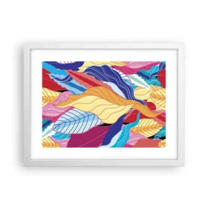 Affisch i vit ram - Färgglad röra - 40x30 cm
