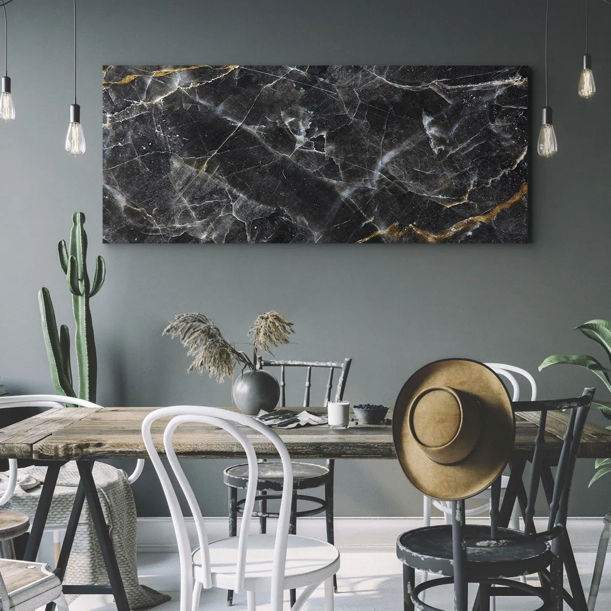 Canvastavla - Bild på duk - Stenens interna liv - 90x30 cm