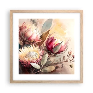 Affisch i ram av ljusek - Från profil och en face - 40x40 cm