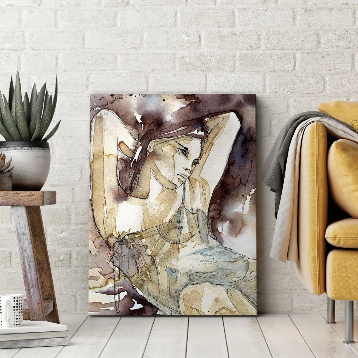Canvastavla - Bild på duk - I lila stämningen - 45x80 cm