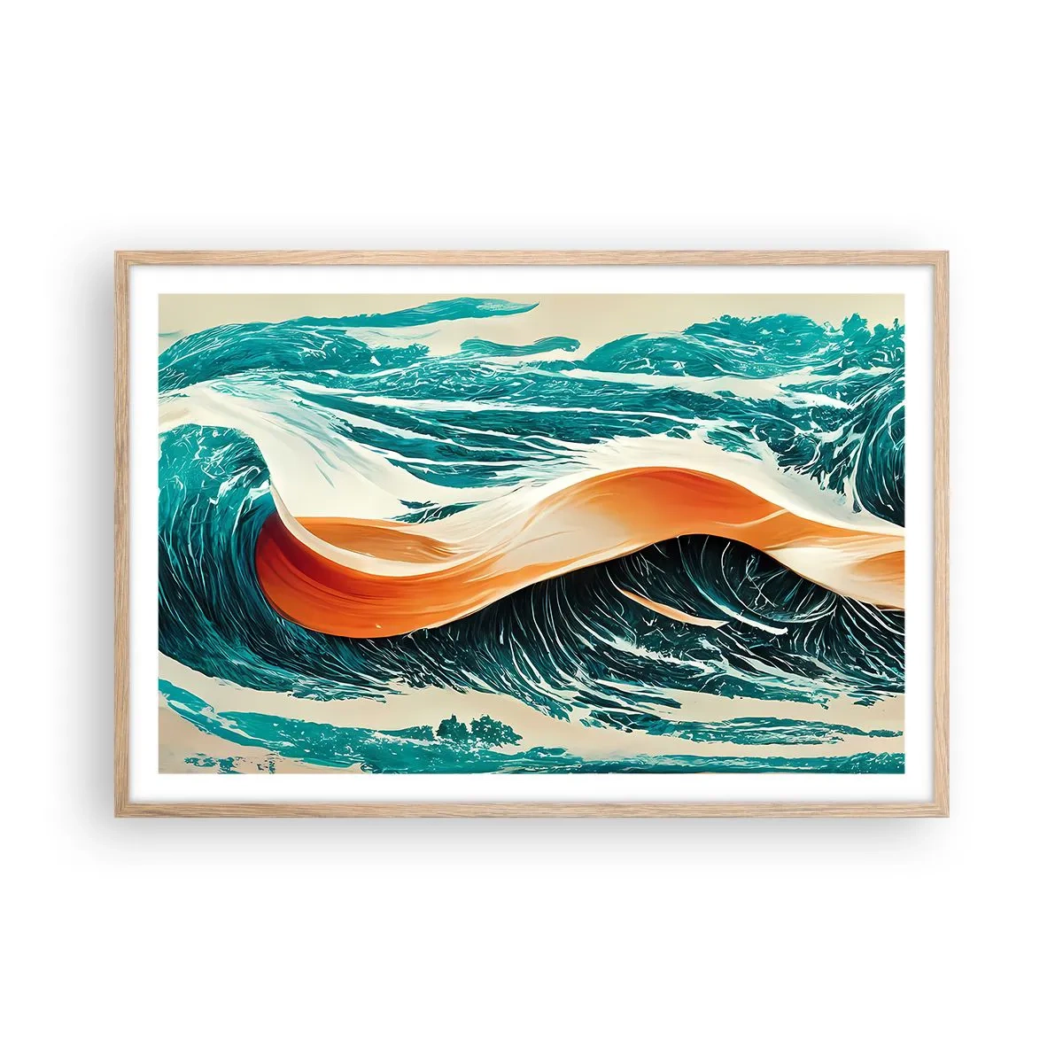 Affisch i ram av ljusek - Surfarens dröm - 91x61 cm