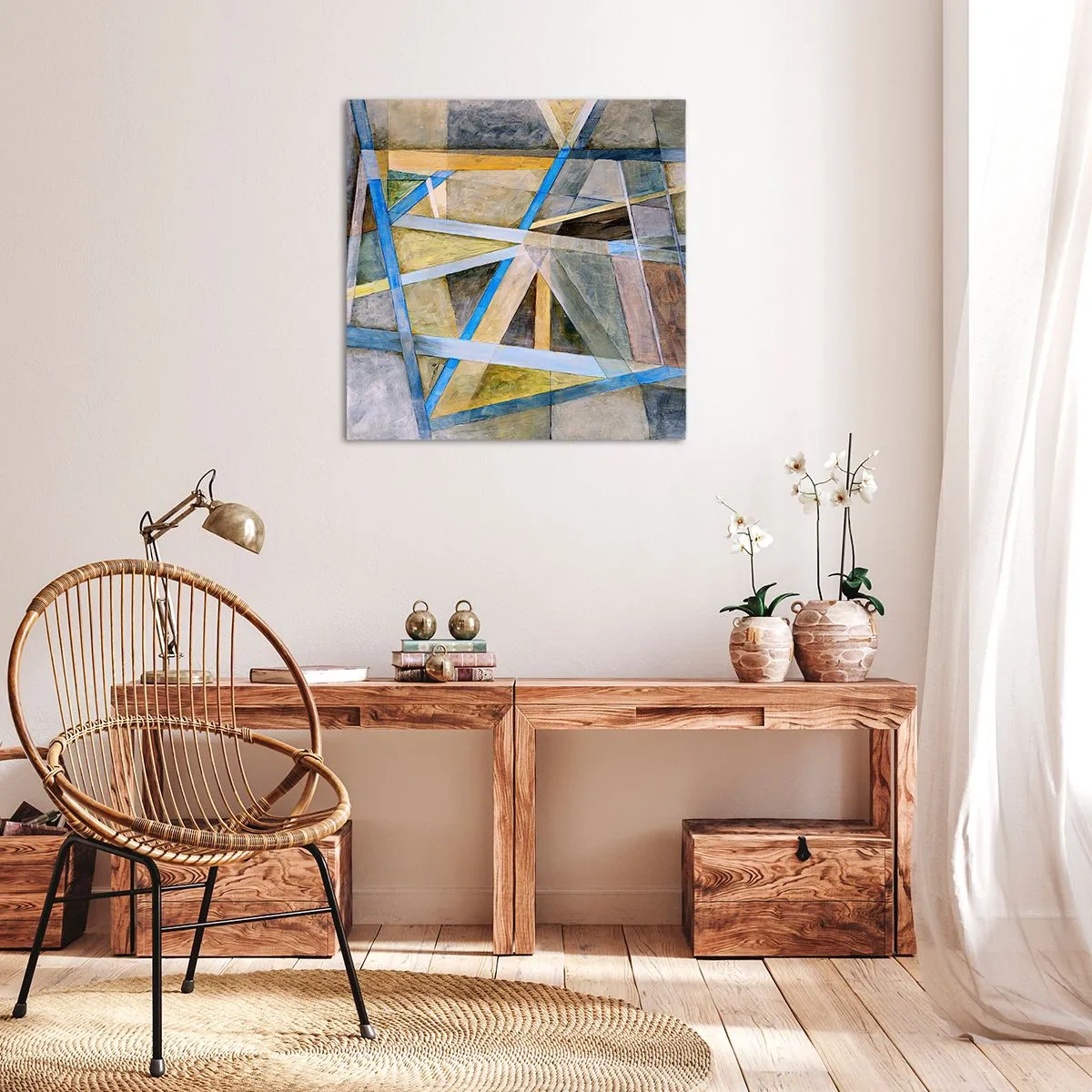 Canvastavla - Bild på duk - Rakt fram eller diagonalt? - 30x30 cm