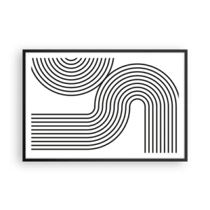 Affisch i svart ram - På en kurva - 91x61 cm