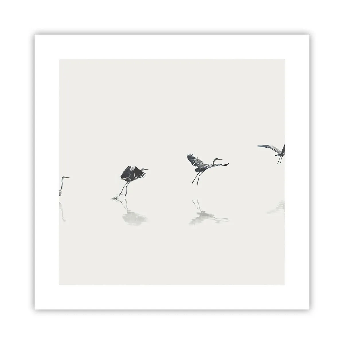 Affisch - Fyra enkla steg - 40x40 cm