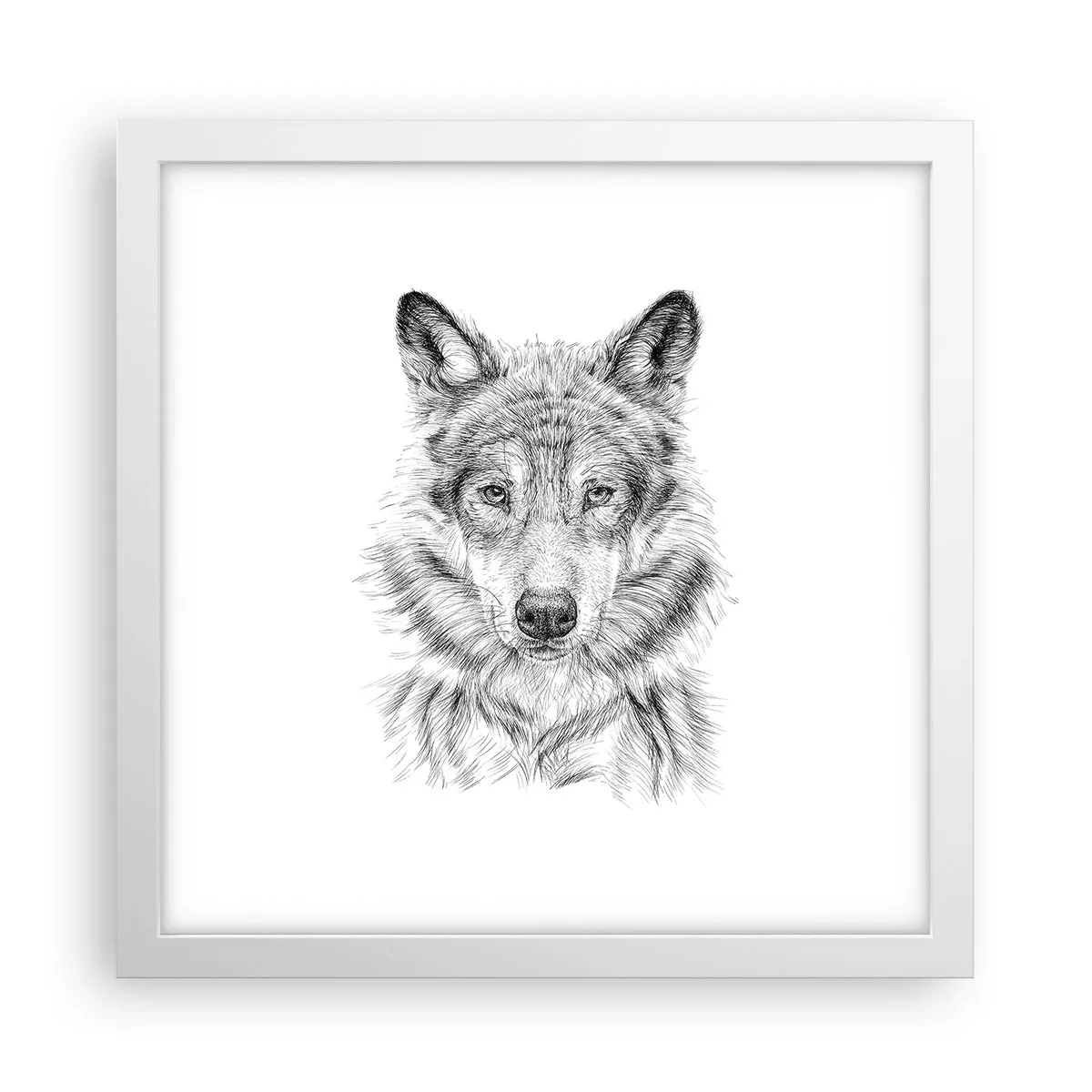 Affisch i vit ram - En född ledare - 30x30 cm