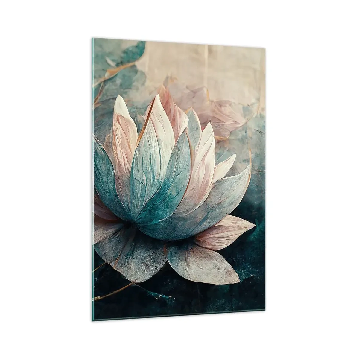 Glastavla - Bild på glas - Stjärnor i en sjö - 70x100 cm