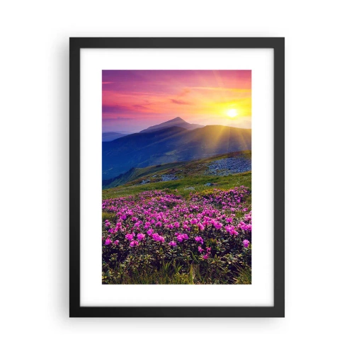 Affisch i svart ram - … Bergtallen doftar och örterna luktar runt omkring - 30x40 cm