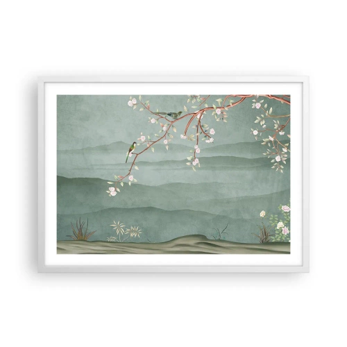 Affisch i vit ram - Vår, ah, det är du - 70x50 cm