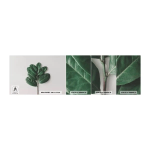 Provbit av självhäftande fototapet Deluxe Sticker - Själva naturens bild - Löv, Växt, Natur - 100x30 cm