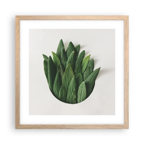 Affisch i ram av ljusek - Ostoppbar nyfikenhet - 40x40 cm