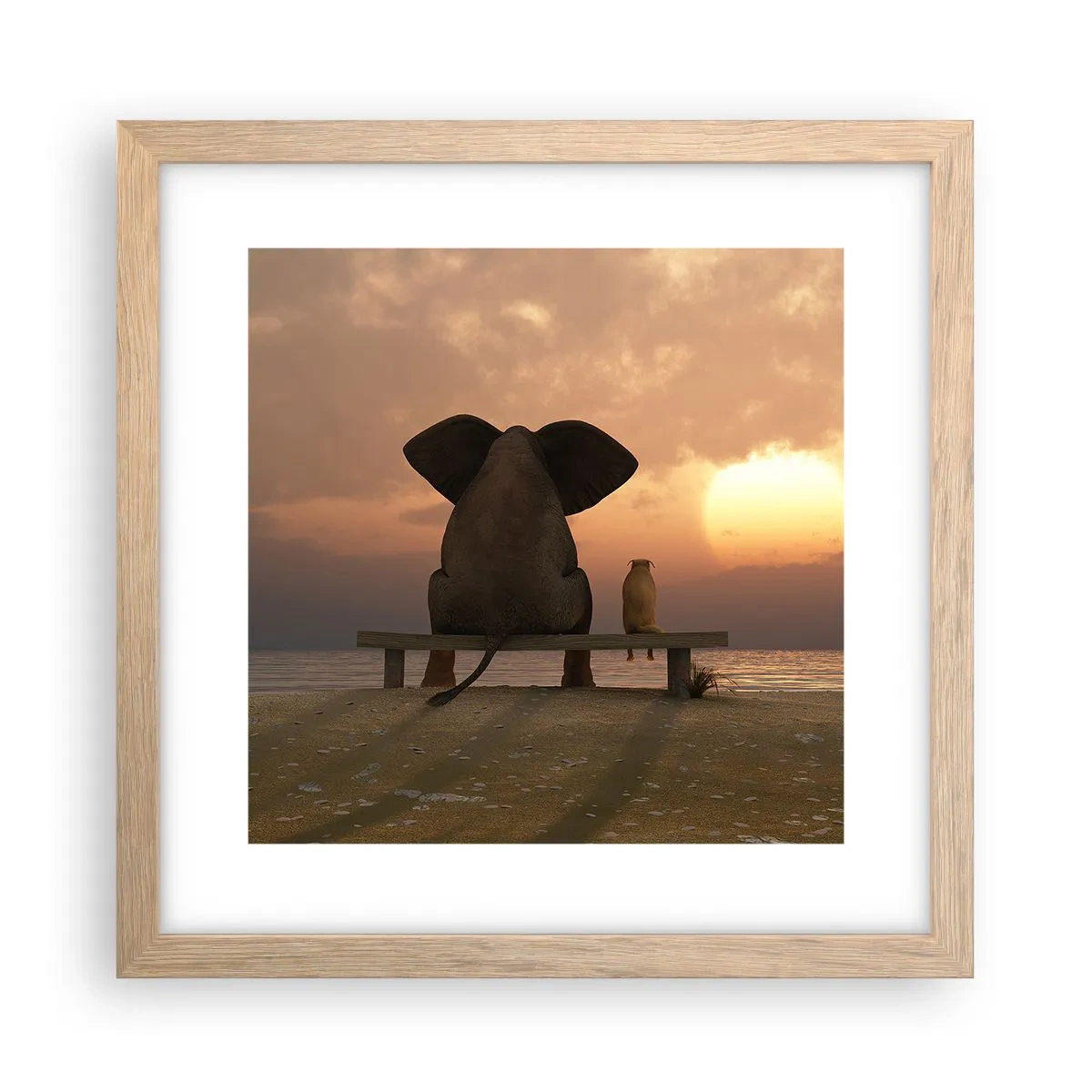 Affisch i ram av ljusek - Det är bra att vara tyst tillsammans - 30x30 cm