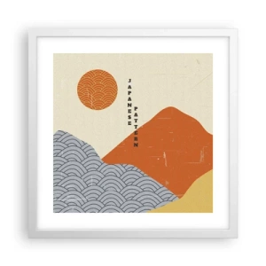 Affisch i vit ram - I den japanska andan - 40x40 cm