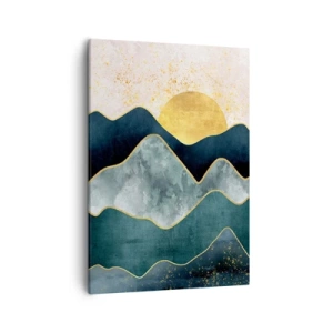 Canvastavla - Bild på duk - Bortom bergen - 50x70 cm