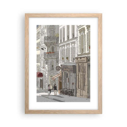 Affisch i ram av ljusek - Stadens nöjen - 30x40 cm