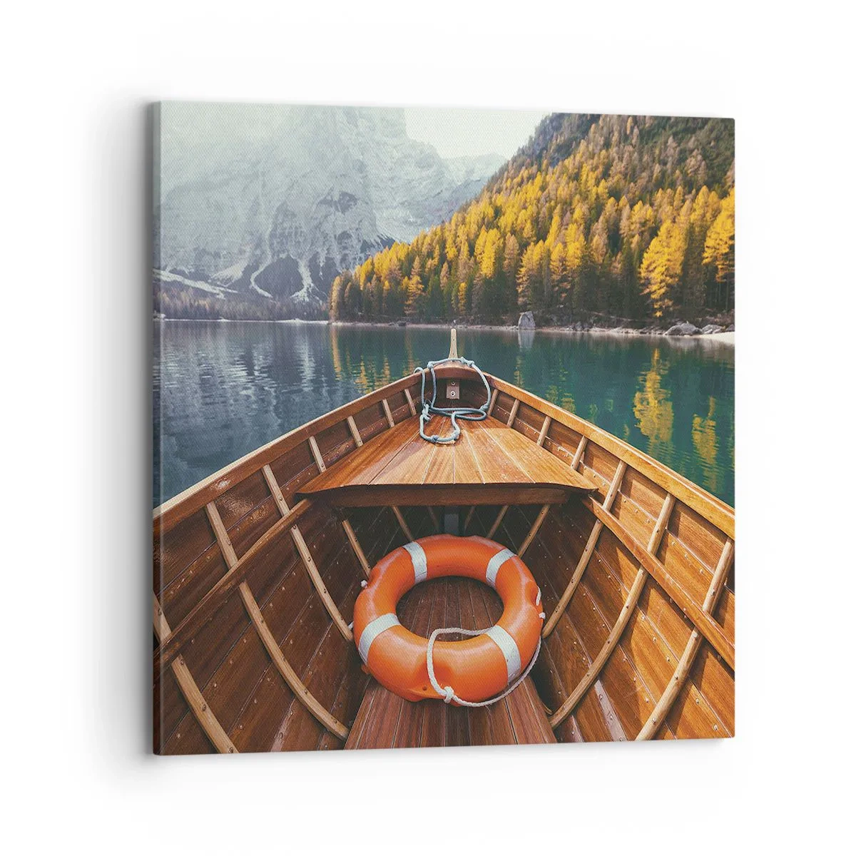 Canvastavla - Bild på duk - Utflykt i fjällen - 70x70 cm