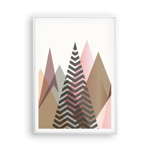 Affisch i vit ram - Utsikt över pyramider - 70x100 cm