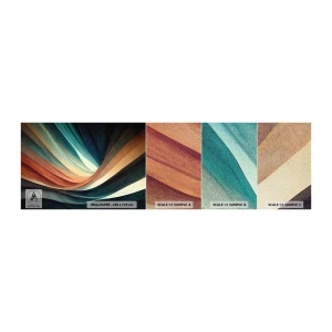 Provbit av fototapet Premium Canvas - Vävd av färger - Bit, Abstraktion, Rader - 100x30 cm