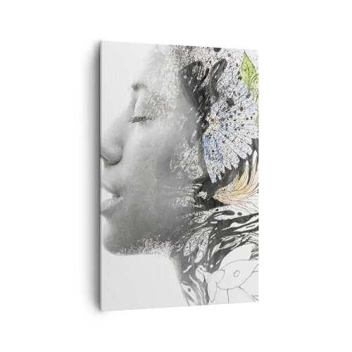 Canvastavla - Bild på duk - Doppad i naturen - 80x120 cm