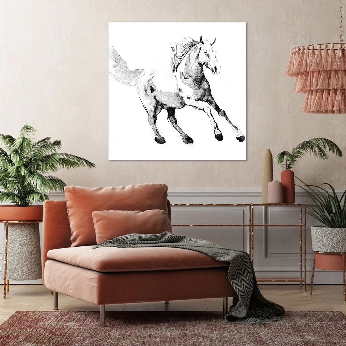 Canvastavla - Bild på duk - Obändig själ - 60x60 cm