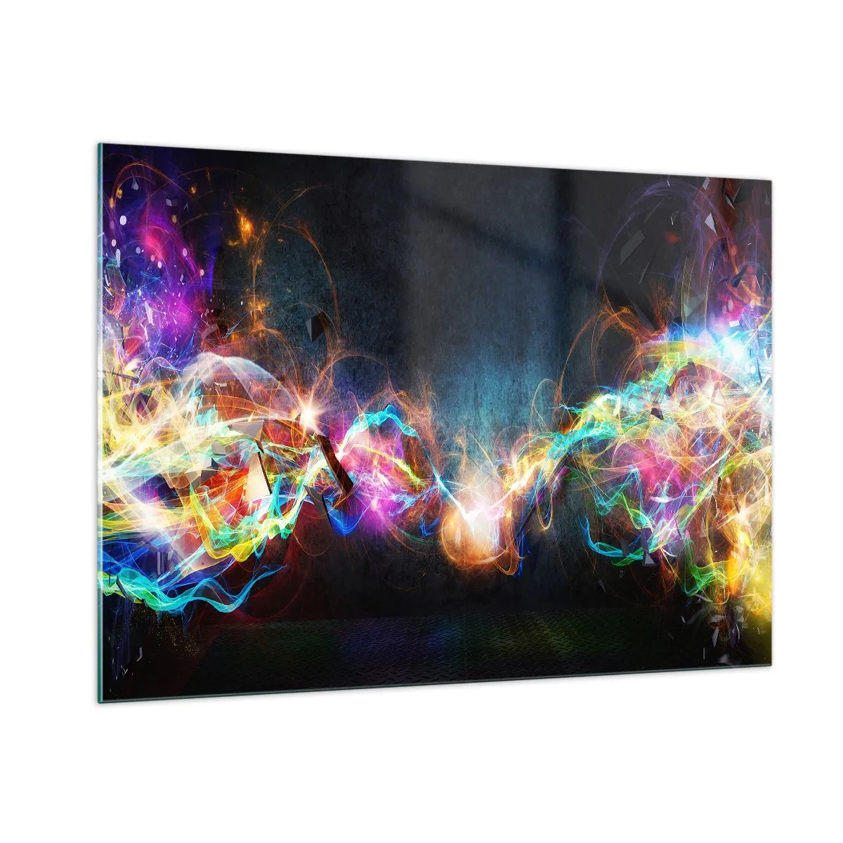 Glastavla - Bild på glas - Glatt mot mörkret - 100x70 cm