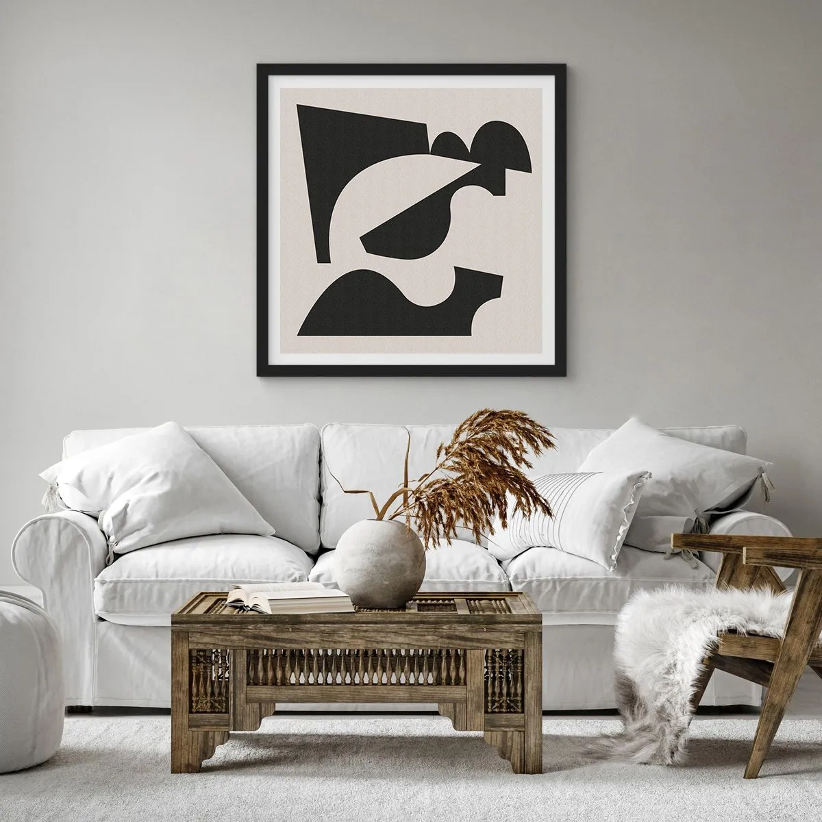 Affisch i svart ram - För självmontering - 40x40 cm