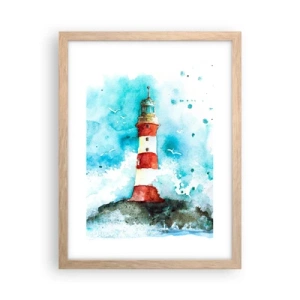 Affisch i ram av ljusek - Elementens enhet - 30x40 cm