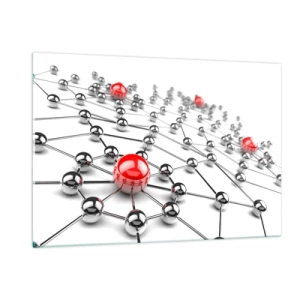 Glastavla - Bild på glas - Silvernät - 120x80 cm