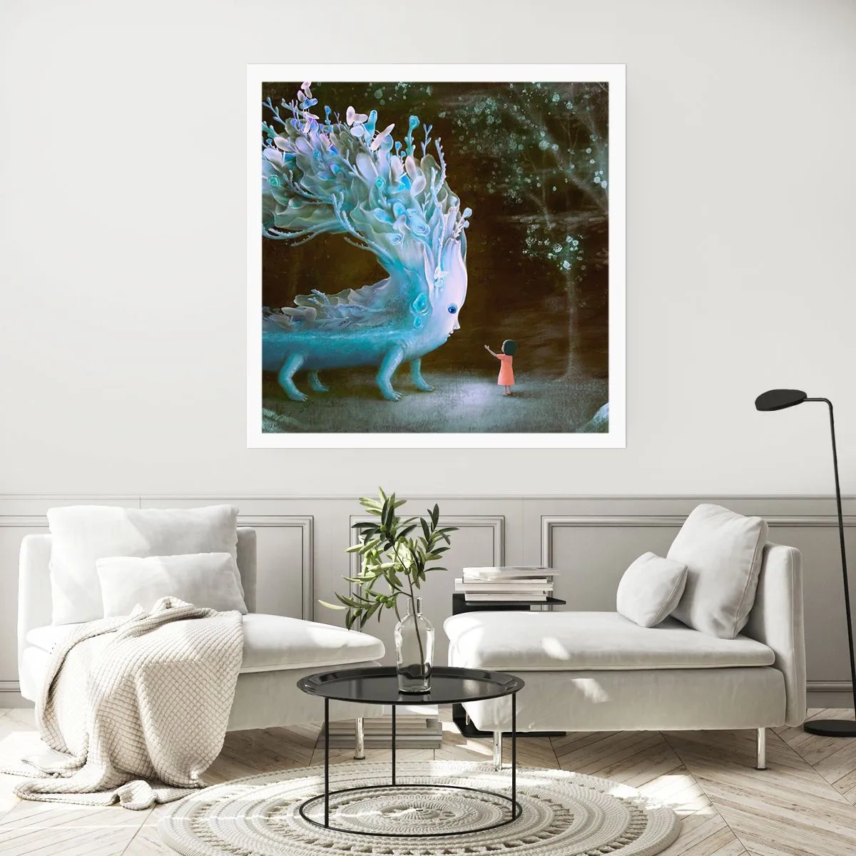 Affisch - Fantastiskt möte - 60x60 cm