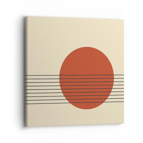 Canvastavla - Bild på duk - Cirkel och linjer - 40x40 cm