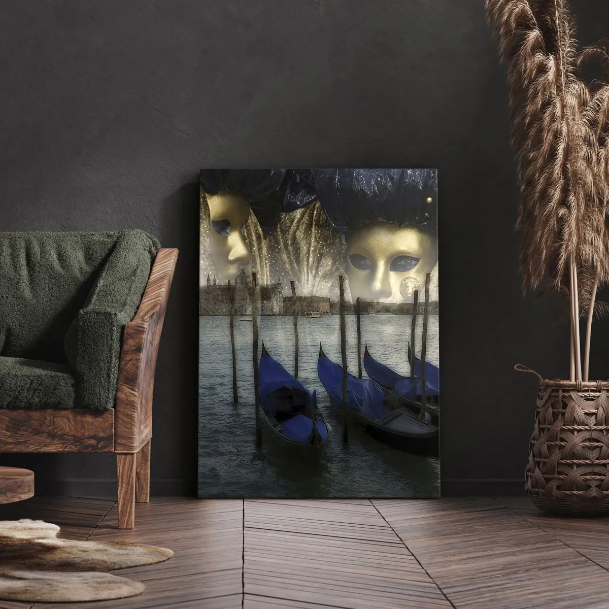 Canvastavla - Bild på duk - På tiden att starta karnevalen - 55x100 cm