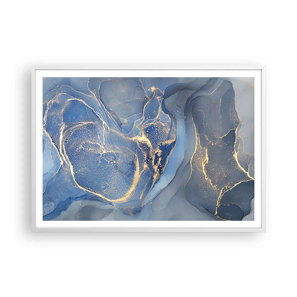 Affisch i vit ram - Gulddamm - 100x70 cm