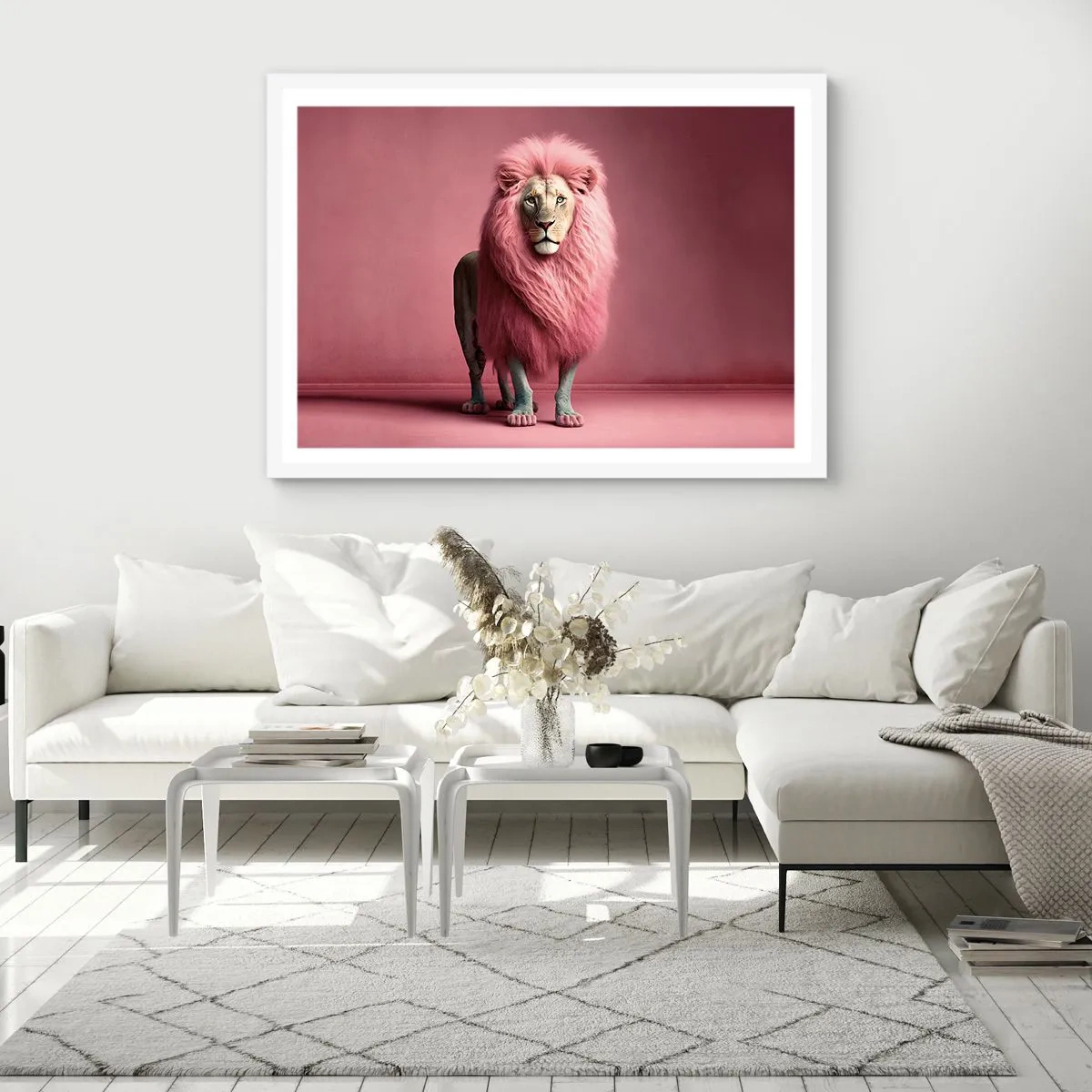 Affisch i vit ram - Och du är inte längre rädd - 100x70 cm